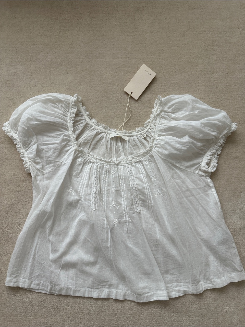 NWT Doen Frederica top in Salt XS
